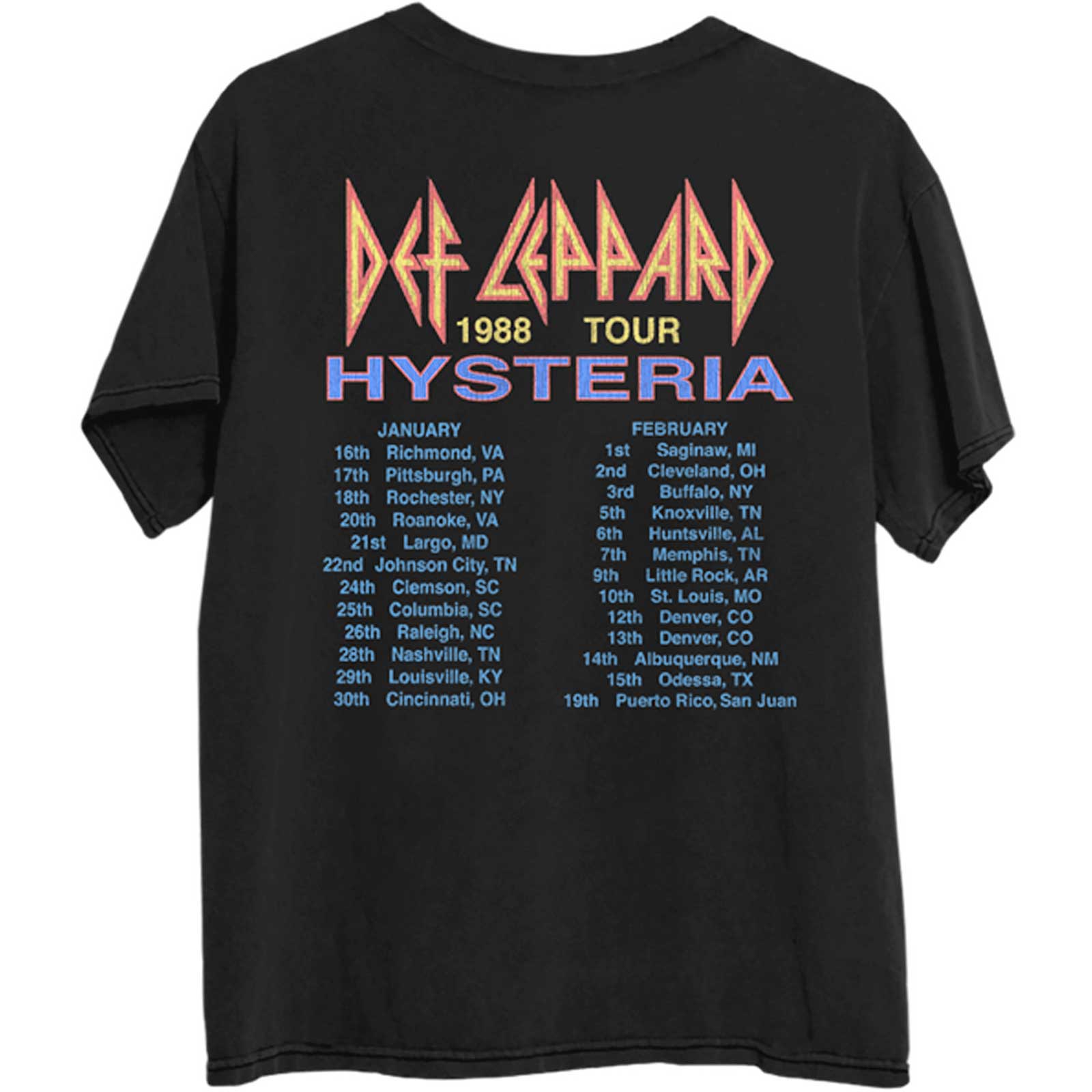 Image of Def Leppard T-Shirt - Hysteria 88 Rock Off